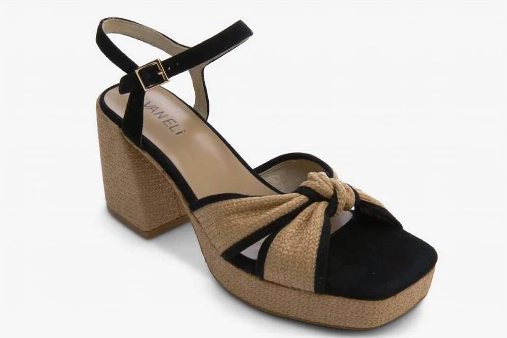 NEW VANELI women’s mina sandal in black / natural